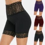 Lace High Waist Butt Lift Slim Solid Color Breathable Leggings - Image 5