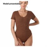 Women's Fashion Simple Solid Color Bodysuit - Image 4