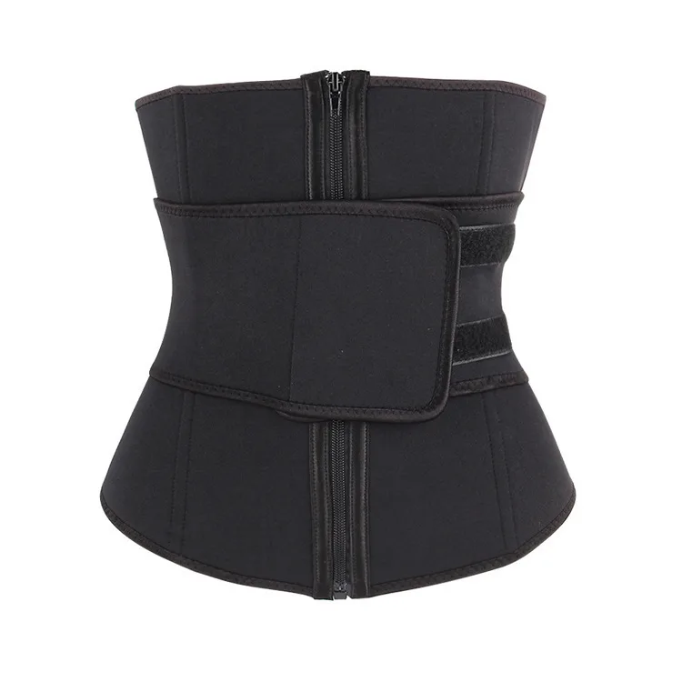 1617872232012.jpg Cross-Border Hot Sale Neoprene Sweat Burst Corset Hot Shapers Zipper Velcro Belt Waist Waist - Image 1