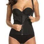 Double Breasted Neoprene Corset Blazer - Image 3