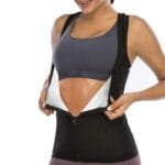 Ladies Sports Fitness Sweat Suit Sauna Suit Sweat Suit Belly Tight Yoga Sweat Sweat Corset Zipper Vest - Image 2