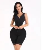 Large Size One-piece Shapewear Cotton Cup Open Crotch Postpartum Slimming And Hip Lifting Polymerization Bra Suit - Image 3