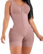 Belly Shaping Jumpsuit Crotch Zipper Three Breasted Corset Women - Image 9