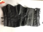 Zip Up Leather Steel Bone Court Corset - Image 2