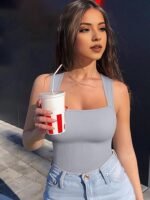 4 Pack Women Jumpsuit Workout Romper Short Sleeve Gym One Piece Bodycon Unitards Tummy Control Yoga Bodysuit - Image 5