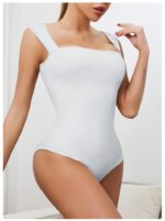 4 Pack Women Jumpsuit Workout Romper Short Sleeve Gym One Piece Bodycon Unitards Tummy Control Yoga Bodysuit - Image 3