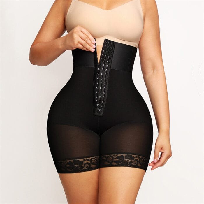3 Breasted Bodybuilding Girdle High Waist Belly Contracting And Hip Lifting Pants - Image 1