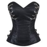 Zip Up Leather Steel Bone Court Corset
